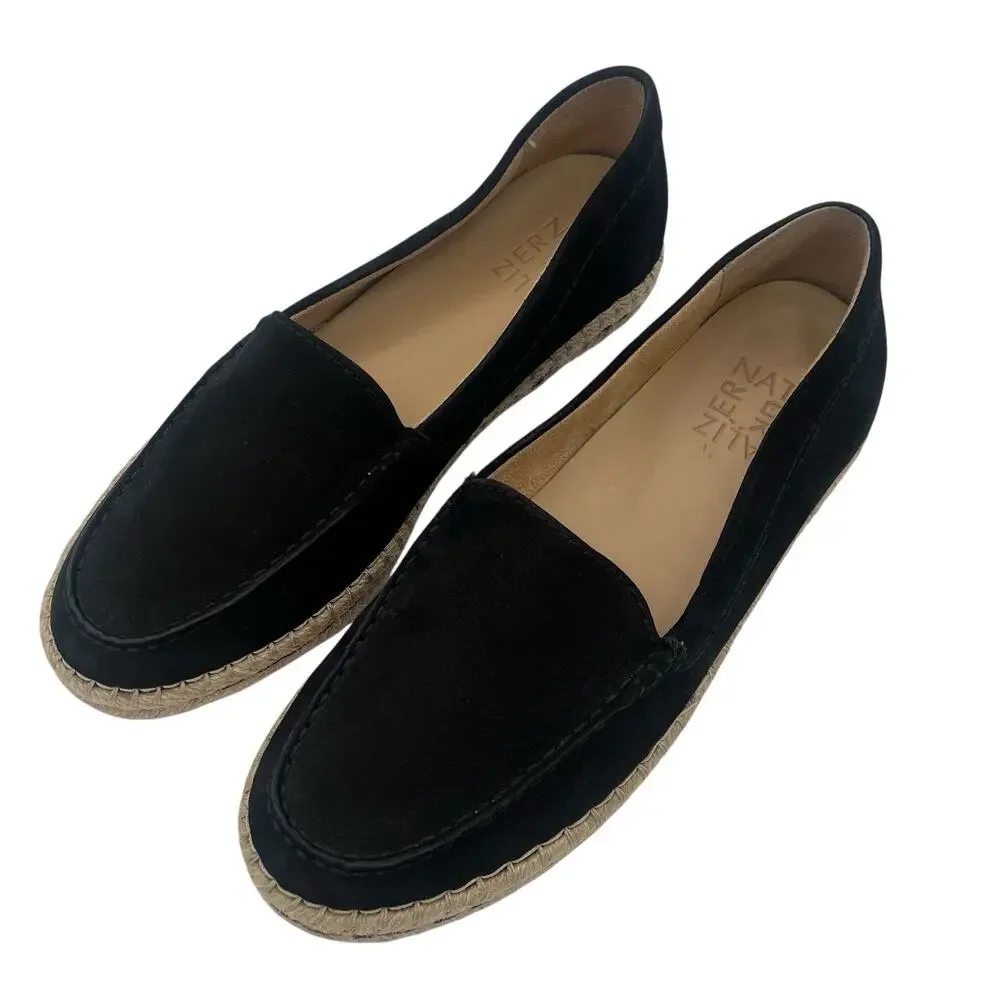 Naturalizer Alexa Flat Espadrille Black Suede Size 8  *FINAL PRICE*